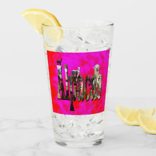 Copo De Pint Design De Logotipo Vermelho E Rosa,  