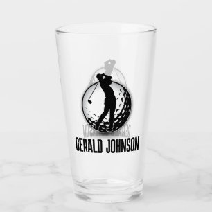 Copo De Pint Design de Monograma de Golf Homens Minimalistas