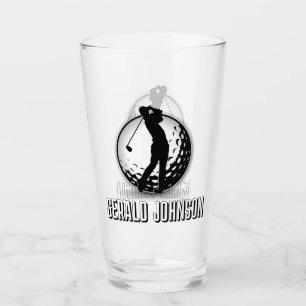 Copo De Pint Design de Monograma de Golf Homens Minimalistas