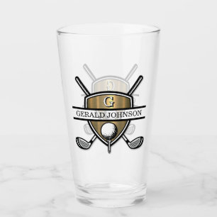 Copo De Pint Design de Monograma Personalizado Elegante