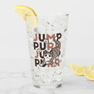 Copo De Pint Design de Salto de Gato Reprodutivo - Trabalho de