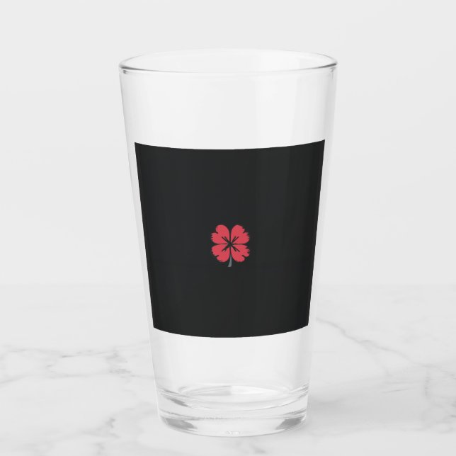 Copo De Pint Design de Shamrock Elegante para Rua. (Frente)