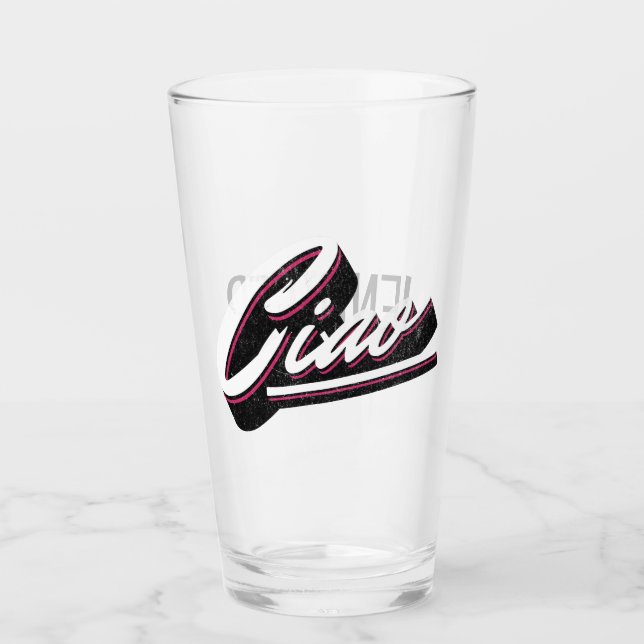 Copo De Pint Design de texto Ciao (Frente)