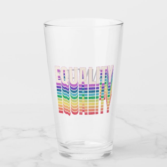 Copo De Pint Design de texto Igualdade (Frente)