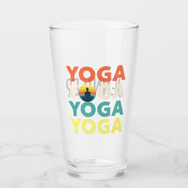 Copo De Pint Design de texto Yoga (Frente)