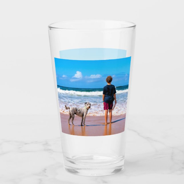 Copo De Pint Design de Vidro de Fotografias Personalizado (Frente)