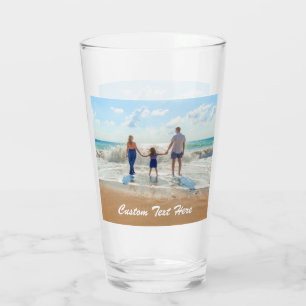 Copo De Pint Design de Vidro Fotográfico Personalizado Suas Fot