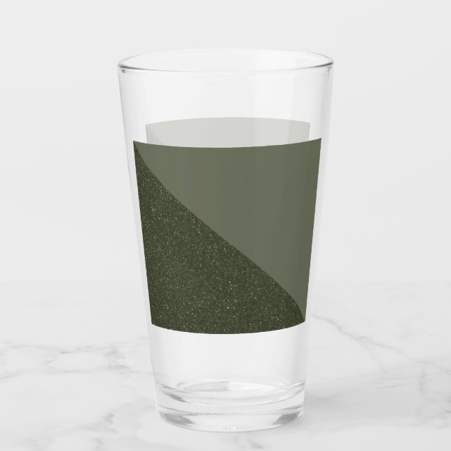 Copo De Pint Design de Vidro Verde de Pintura de Moisés Curvado (Frente)