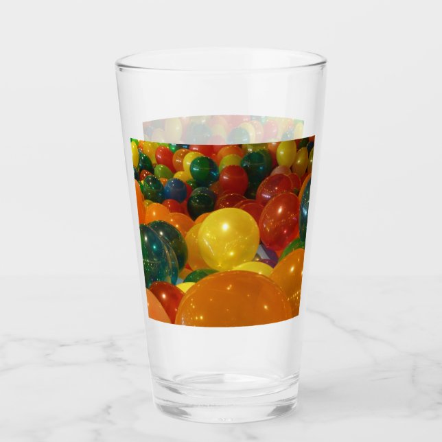 Copo De Pint Design do Partido Colorido dos Balões (Frente)