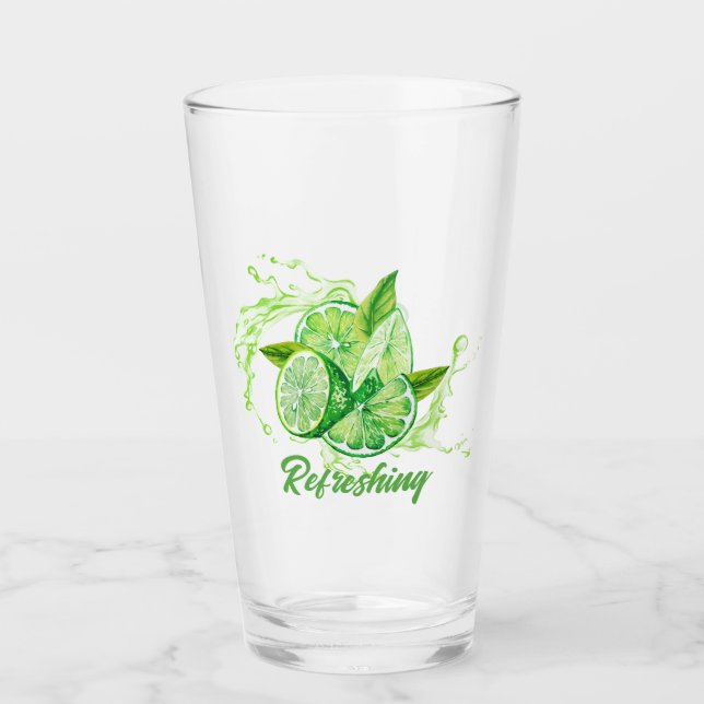 Copo De Pint Design Fresco de Limão e Citrinos (Frente)