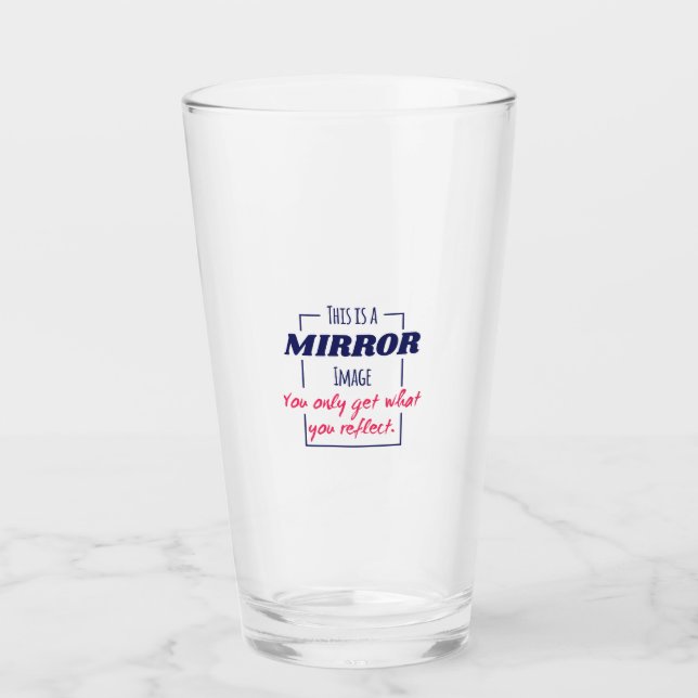 Copo De Pint Design Motivacional de Mentalidade de Reflexo no E (Frente)