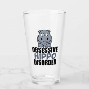 Copo De Pint Desordem obsessiva engraçada do hipopótamo