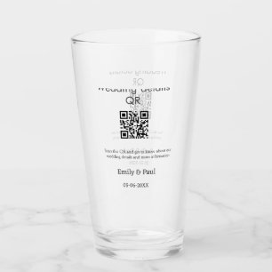 Copo De Pint Detalhes da pesquisa do site de casamento QR adici