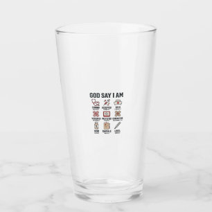 Copo De Pint Deus Diz Eu Sou Enfermeira Fé Design de Gravura Vi