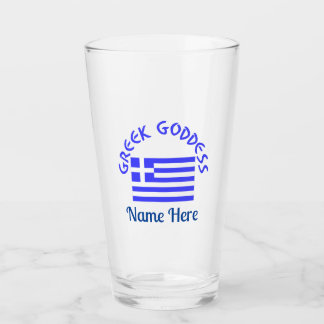 Copo De Pint Deusa Grega e Bandeira da Grécia Personalizada 