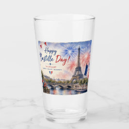 Copo De Pint Dia da Bastilha Torre Eiffel Rio Sena fogos de art