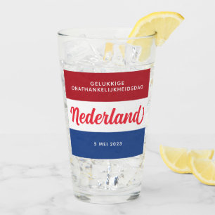 Copo De Pint Dia da Independência da Holanda Bandeira Nacional 
