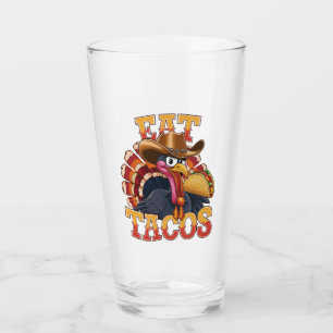 Copo De Pint Dia de Ação de Graças Peru Comer Tacos Engraçado