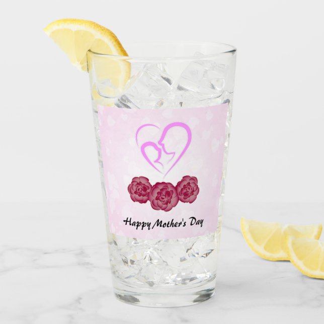 Copo De Pint Dia de as mães de Carnação da Mãe e Bebê (Gelo frontal)