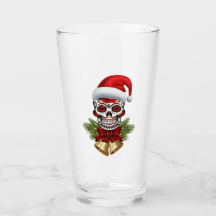 Copo De Pint Dia de Natal Do Chapéu De Natal Do Crânio Do Açúca