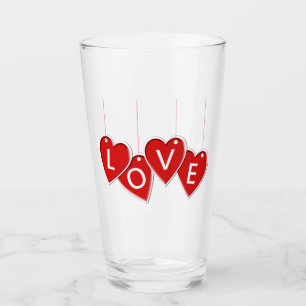 Copo De Pint dia de os namorados Love Red Hearts