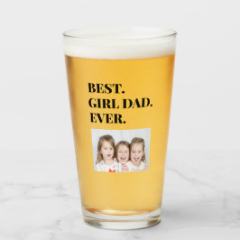 Copo De Pint Dia de os pais Melhor Pai De Rapariga Foto Nunca