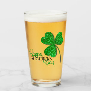 Copo De Pint Dia de Patrick, Rua Feliz de Shamrock Verde