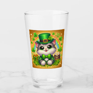 Copo De Pint Dia de São Patrício, gato/gatinho