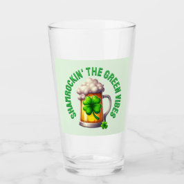 Copo De Pint Dia de São Patrício Shamrockin' as Vibrações Verde