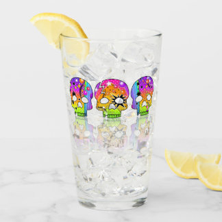 Copo De Pint Dia do pop art dos crânios inoperantes