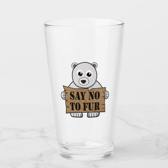 Copo De Pint Diga "não" à fur (Frente)