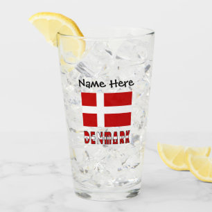 Copo De Pint Dinamarca e Bandeira Dinamarquesa Personalizados