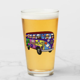 Copo De Pint Dinheiro de Meia Ônibus Vidro Paz