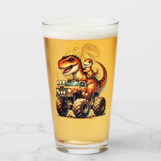 Copo De Pint Dinosaur  (Frente (Preenchido))