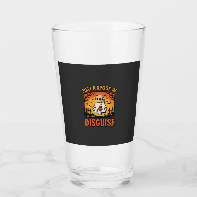 Copo De Pint Disfarce de Fantasma de Halloween (Frente)