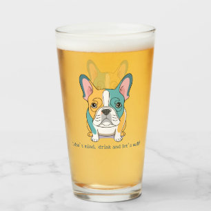 Copo De Pint Diversão com Bulldog Francês