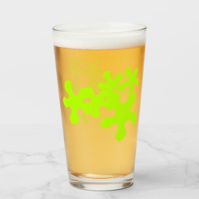 Copo De Pint diversão neon verde (Frente (Preenchido))