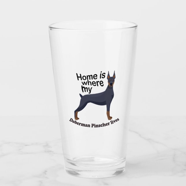 Copo De Pint Doberman Home (Frente)