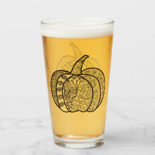 Copo De Pint Dodles de Halloween bô zentangles abóboras outono