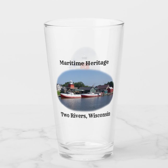 Copo De Pint Dois Rios, Wisconsin bebendo glass (Frente)