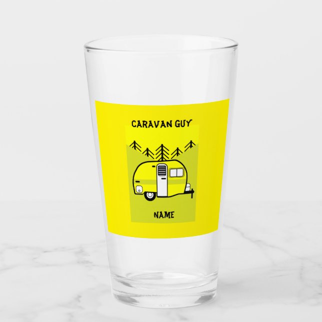 Copo De Pint Dons de Caravan Art - Ame a minha caravana (Frente)