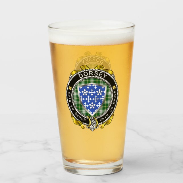 Copo De Pint Dorsey/Darcy Irish Shield Beer Glass (Frente (Preenchido))