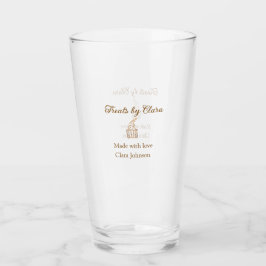 Copo De Pint Dourada faísca trata padaria feita com nome de adi