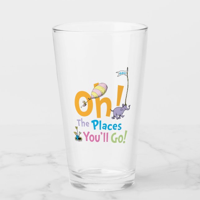 Copo De Pint Dr. Seuss | Oh, os Lugares que Você Irá! (Frente)