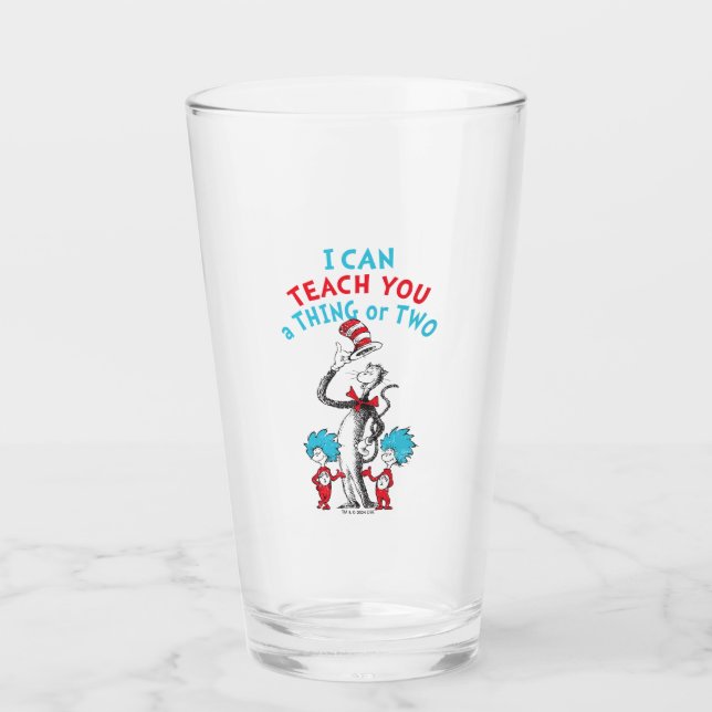 Copo De Pint Dr. Seuss | Professor Posso Ensinar Uma Coisa ou D (Frente)