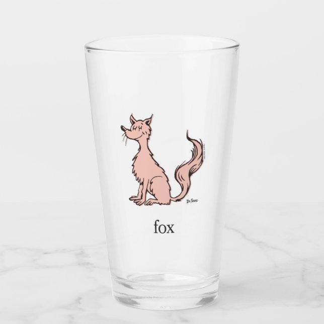 Copo De Pint Dr. Seuss | Raposa Rosa (Frente)