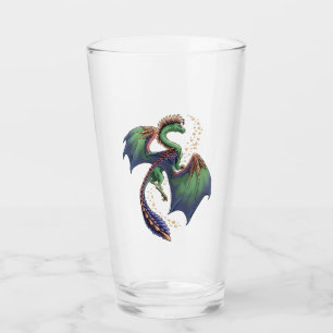Copo De Pint "Dragão do Verão" Flores Fantasia Arte
