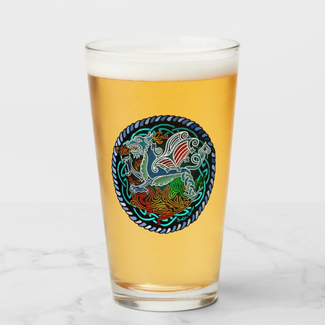 Copo De Pint Dragon celtique (Frente (Preenchido))