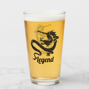 Copo De Pint Dragon Silhouette
