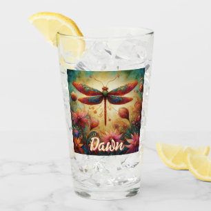 Copo De Pint Dragonfly Floral Abstrato personalizada
